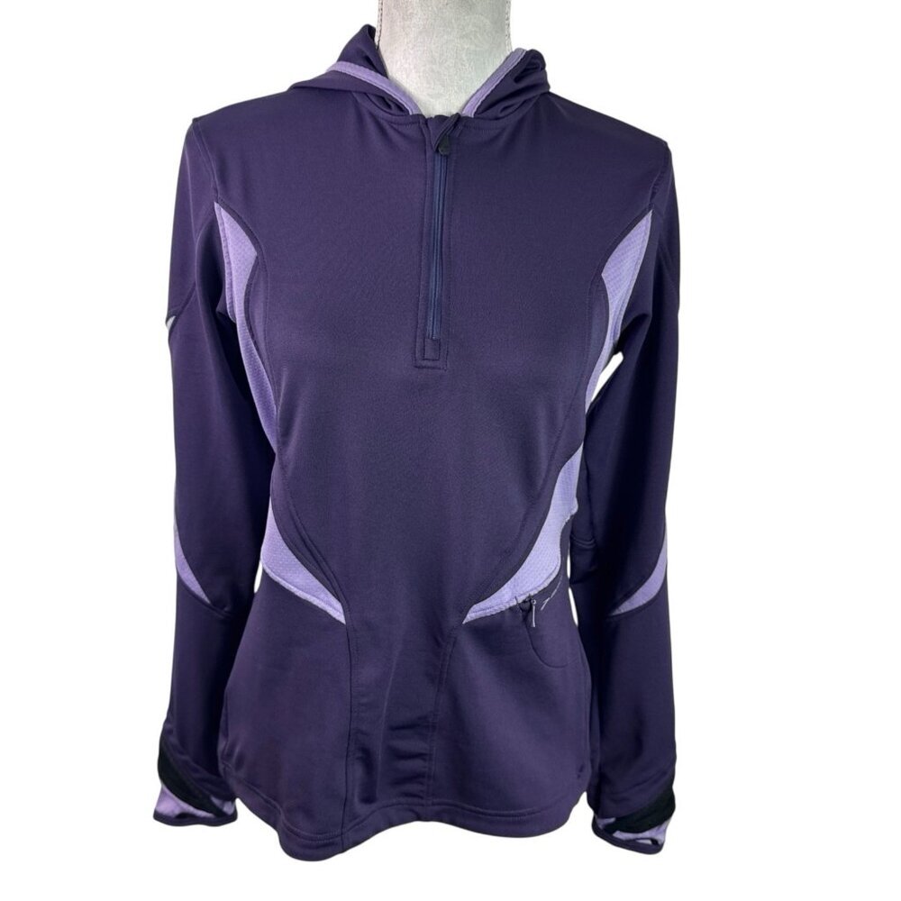 Brooks Running Jacket Women's M 1/4 Zip Pullover Lightweight‎ Purple